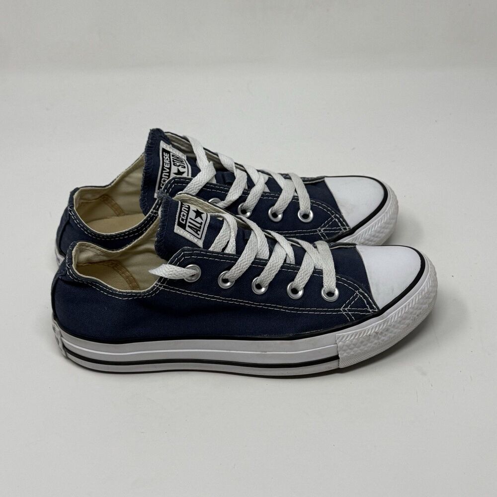 Converse All Star Sneakers Womens 6 Blue Canvas Low Top Retro Grunge Shoes - Picture 3 of 16